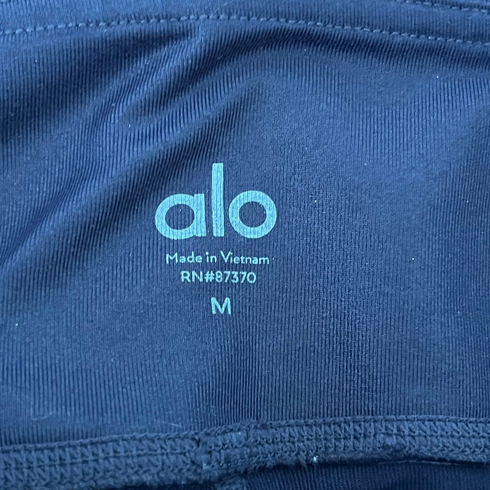 Alo Yoga High Waist Airbrush Leggings Navy Blue Medium Pocket Leggings - Picture 6 of 10